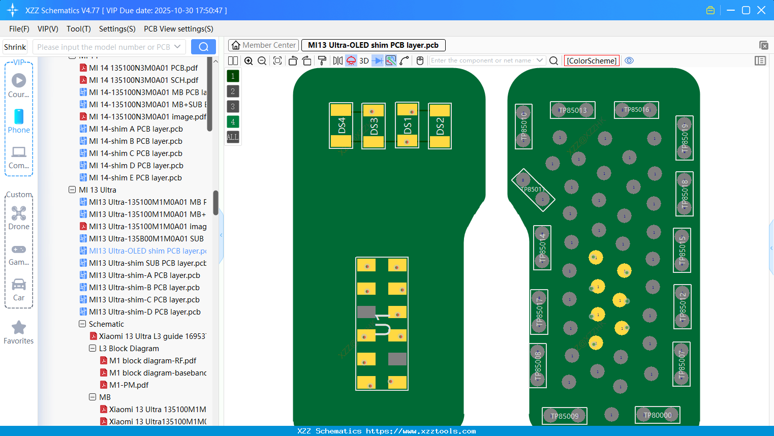 Xiaomi MI13 Ultra-OLED Shim PCB Layer